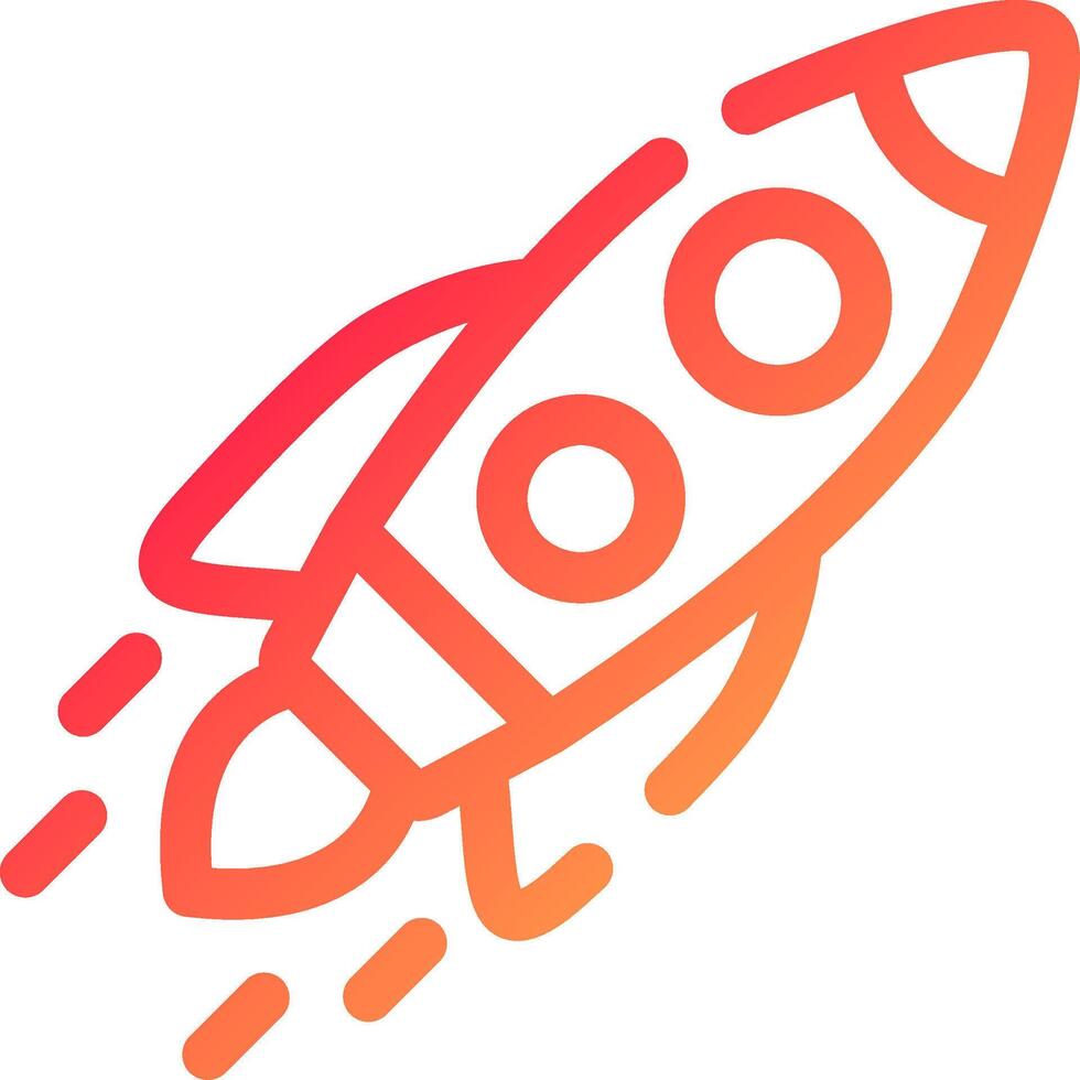 Inclined Rocket Creative Icon Design vector