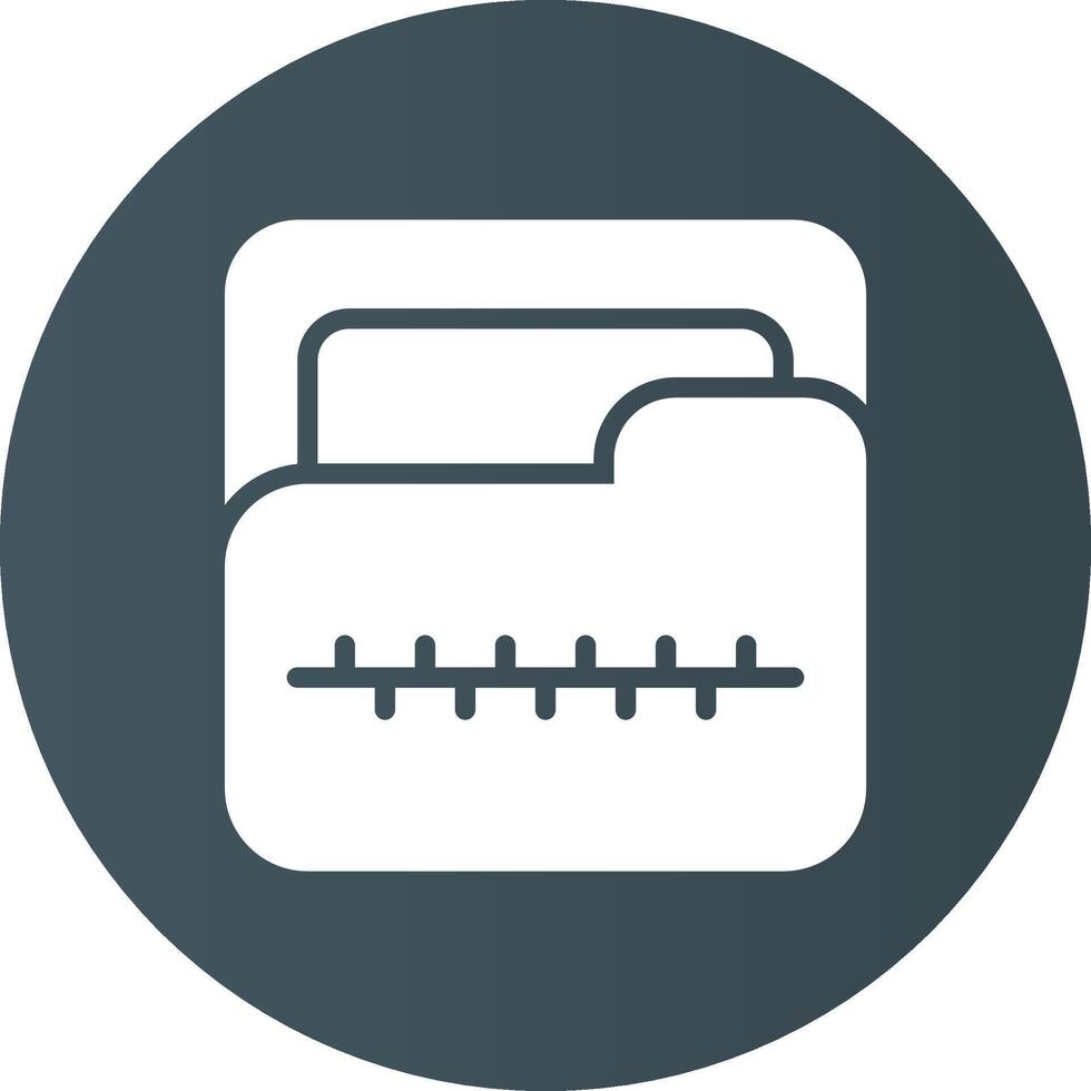 Zip Folder Creative Icon Design vector