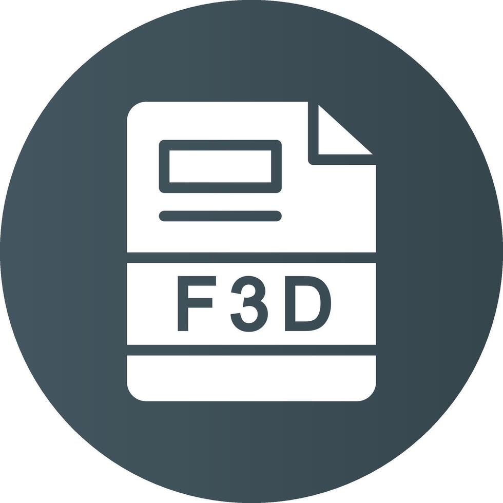 F3D Creative Icon Design vector