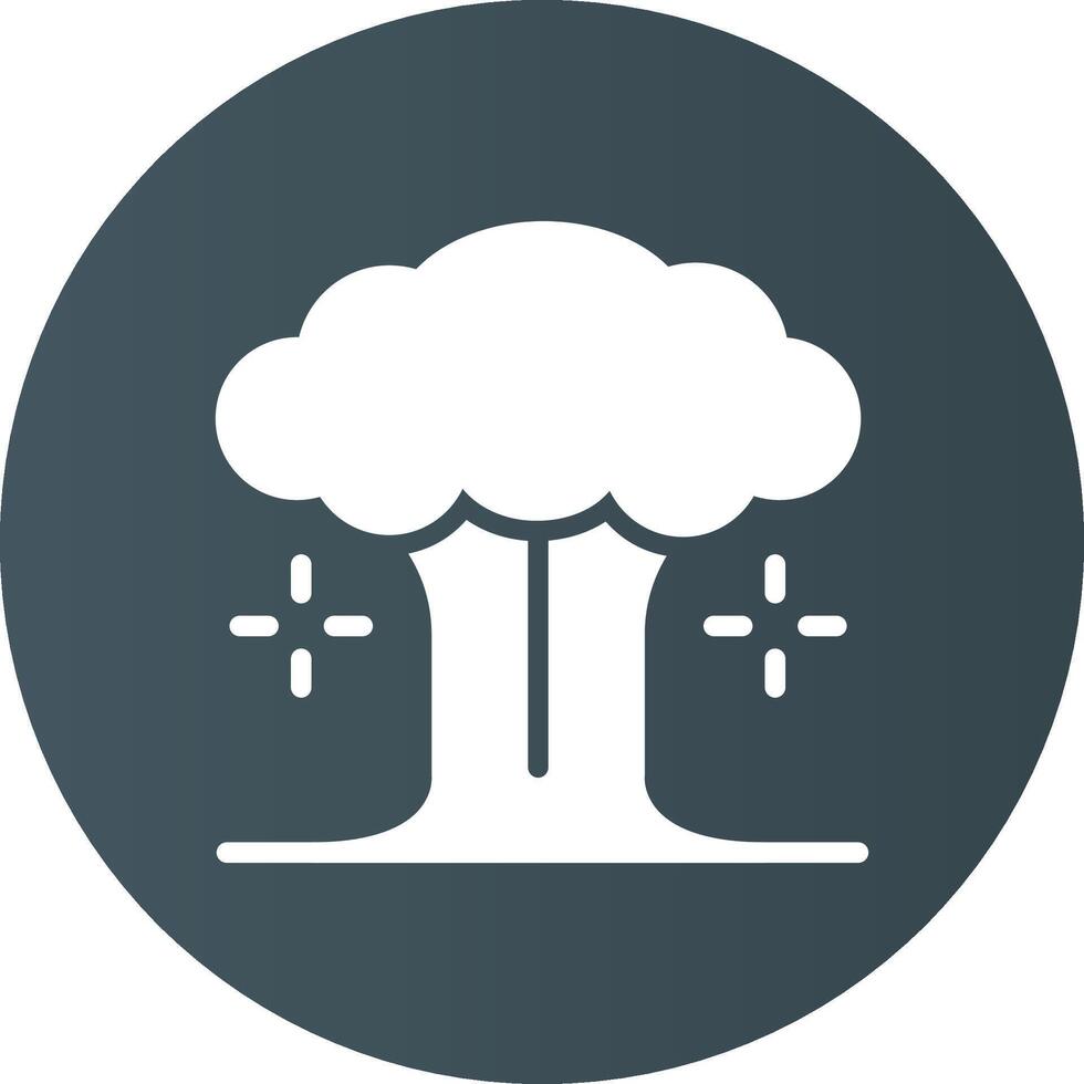 Nuclear Explosion Creative Icon Design vector