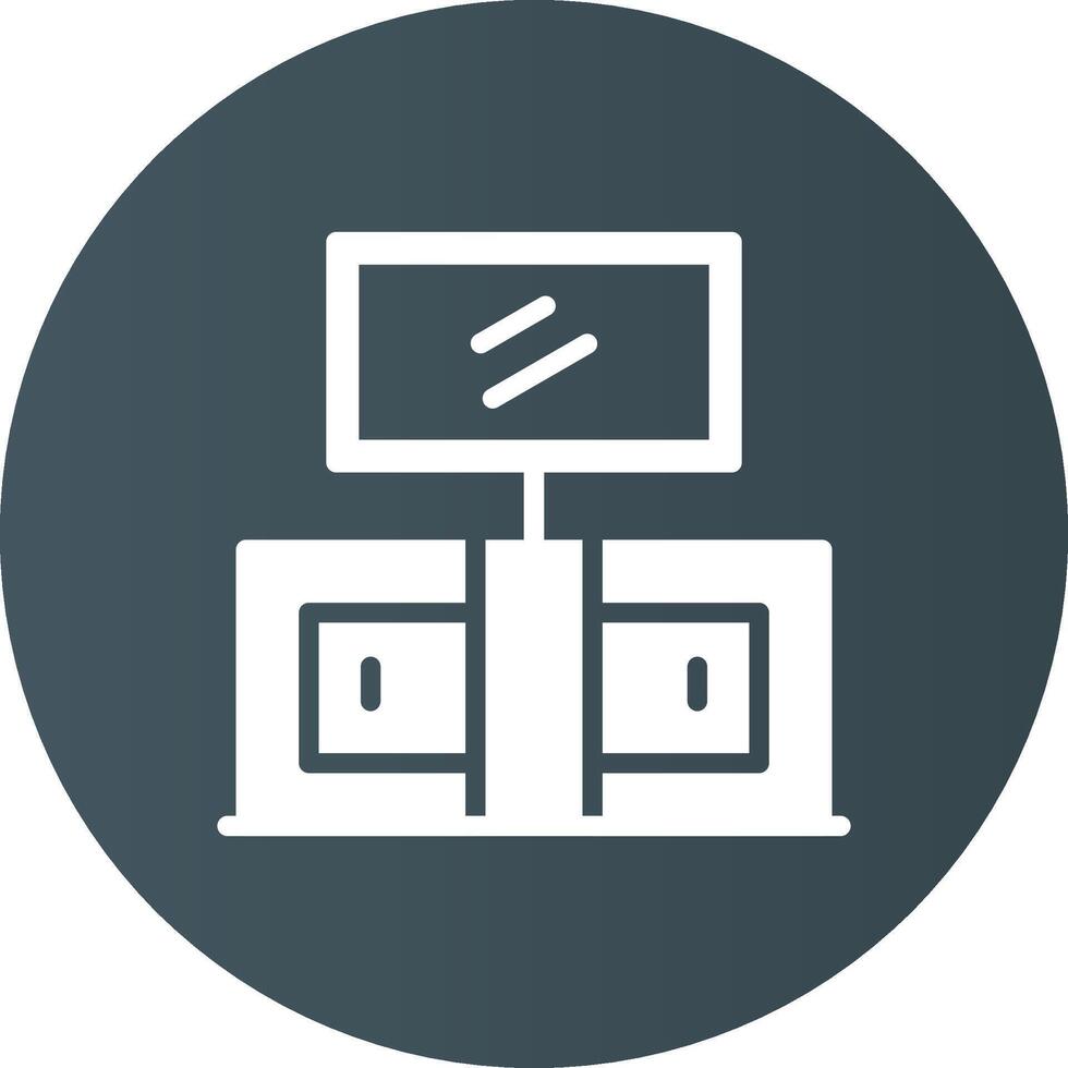Tv Stand Creative Icon Design vector