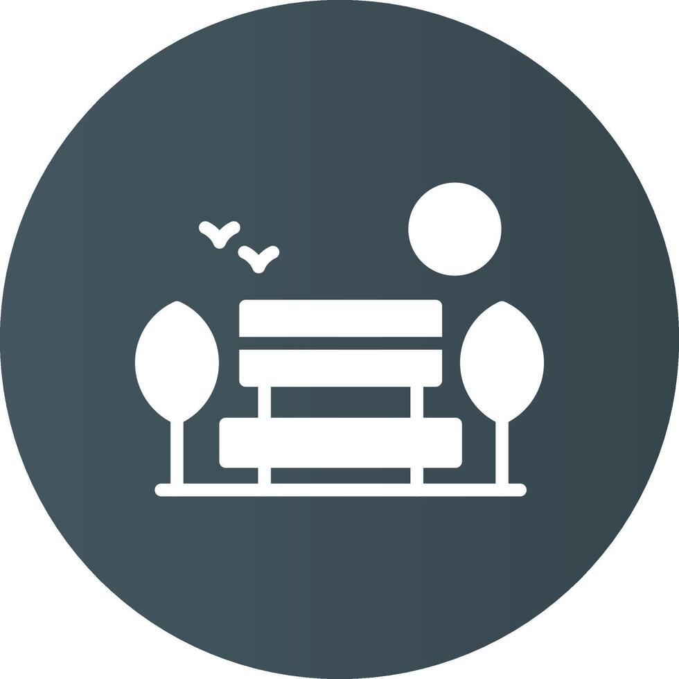Park Landscape Creative Icon Design vector