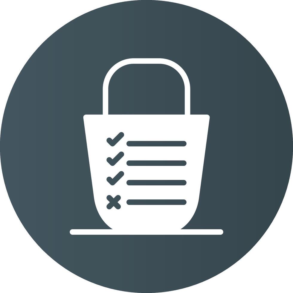Bucket List Creative Icon Design vector