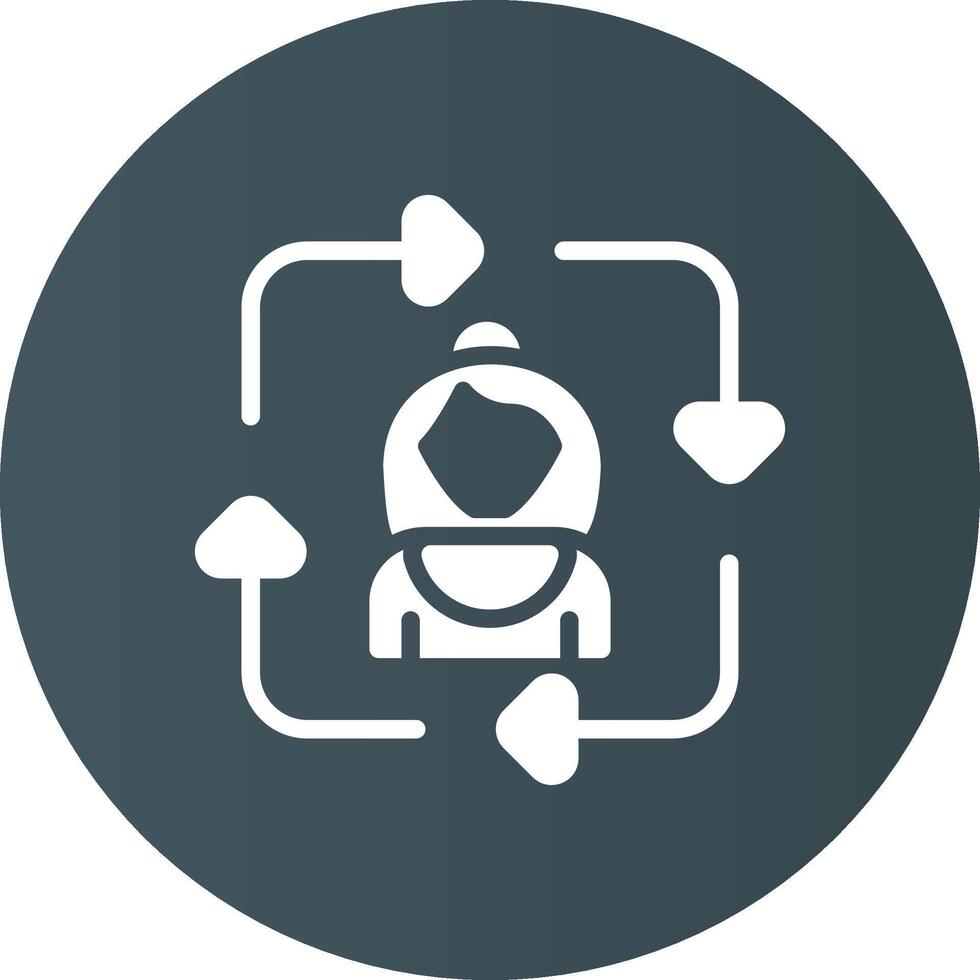 Job Rotation Creative Icon Design vector