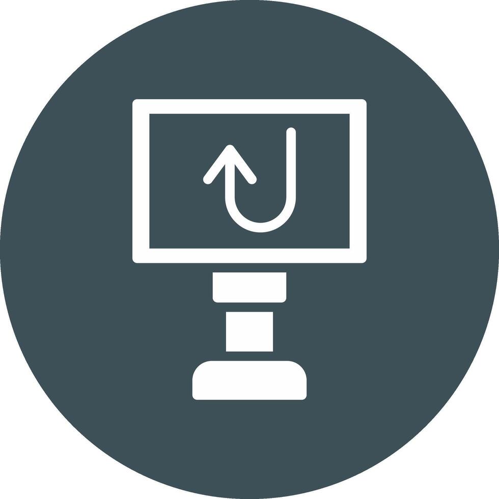 U Turn Creative Icon Design vector