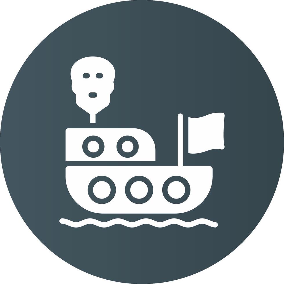 Pirates Ship Creative Icon Design vector