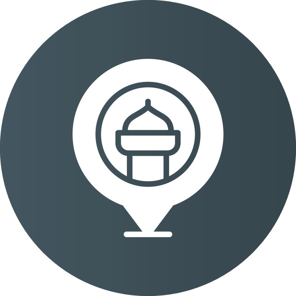 mezquita alfiler creativo icono diseño vector