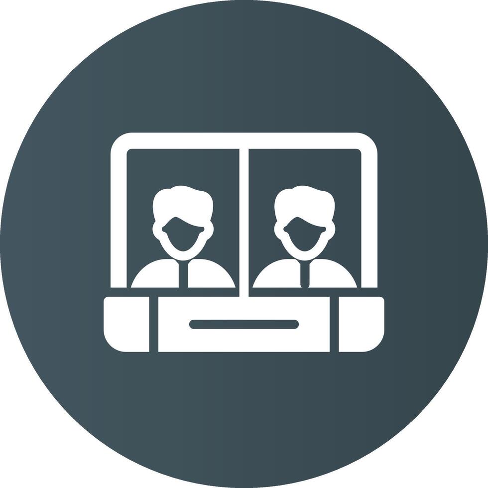 Online Meeting Creative Icon Design vector