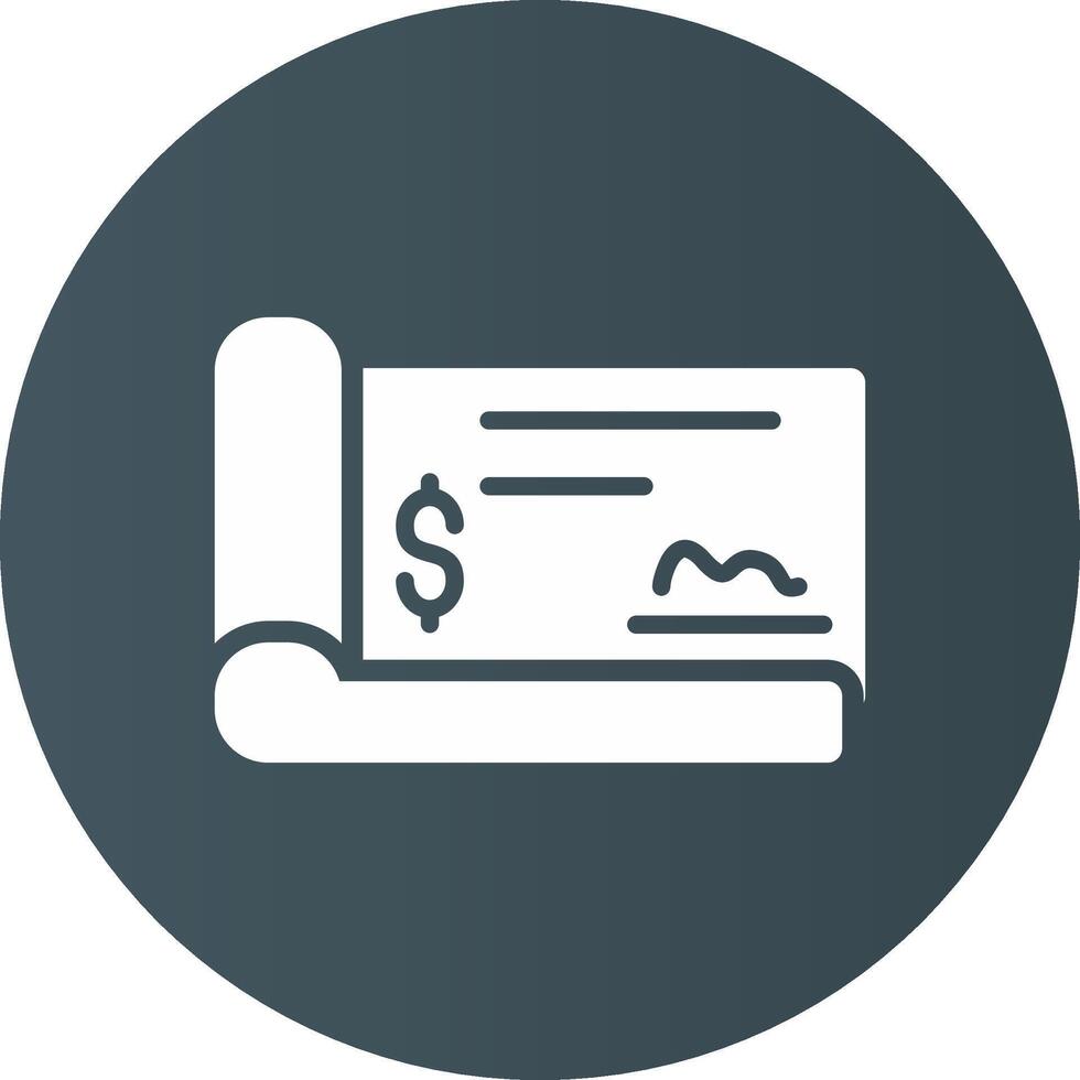 Cheque Creative Icon Design vector