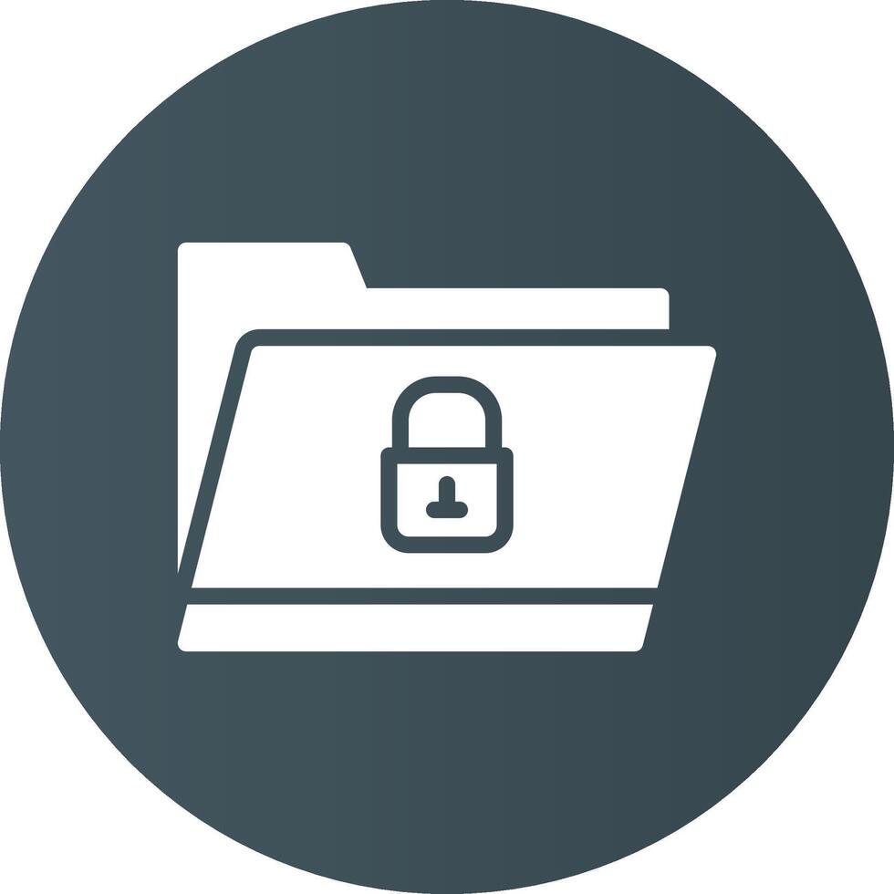 Locked Folder Creative Icon Design vector