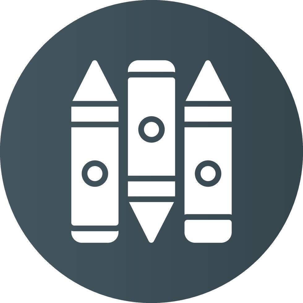 Crayon Creative Icon Design vector