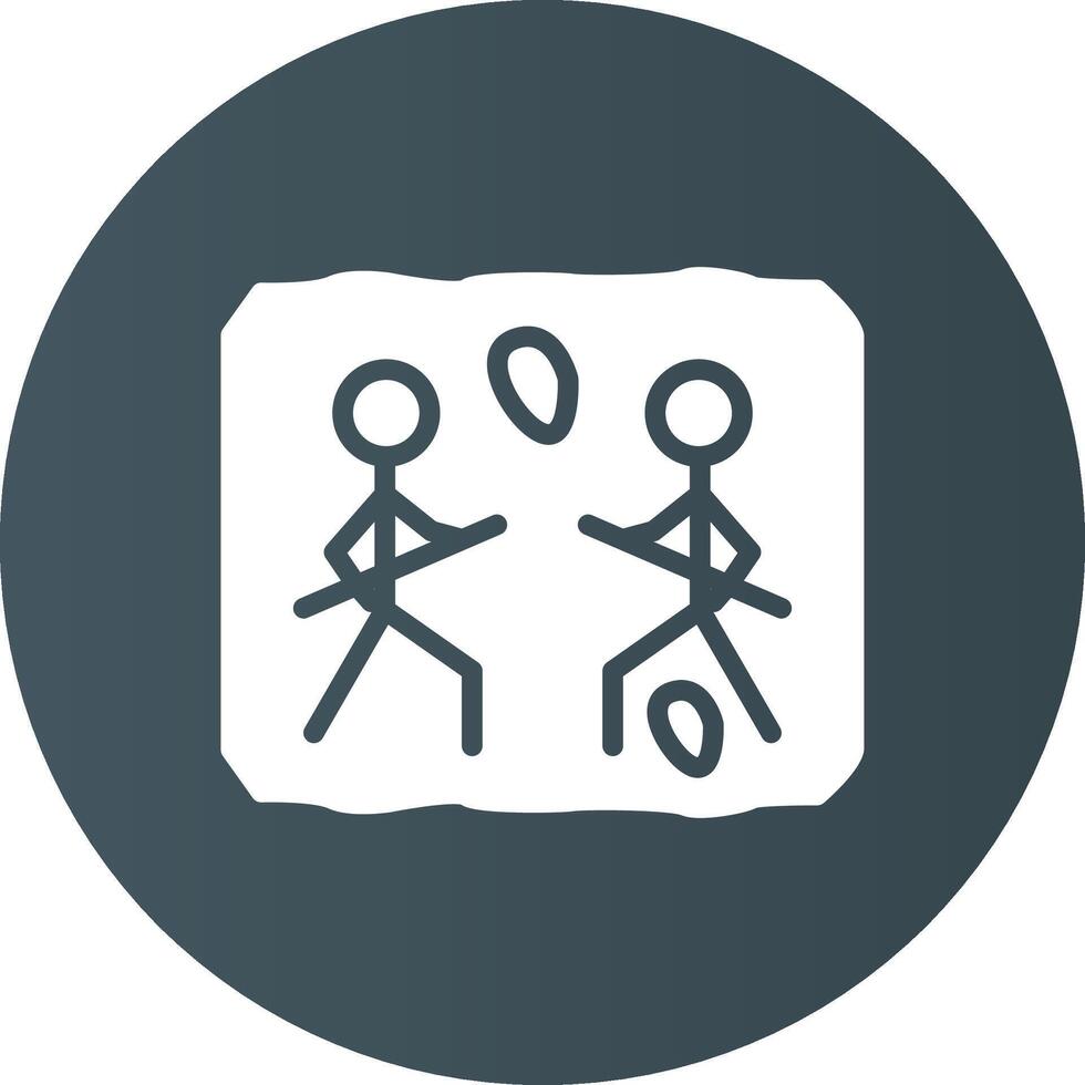 Cave Painting Creative Icon Design vector
