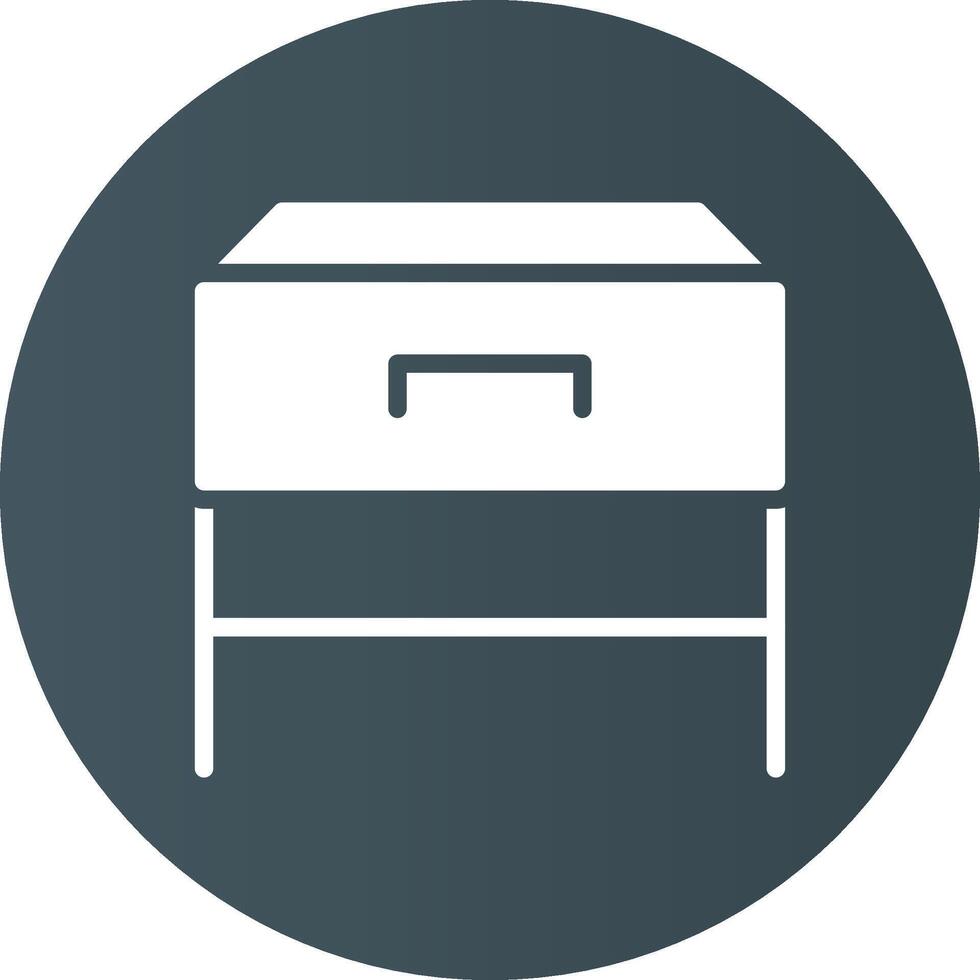 Bedside Table Creative Icon Design vector