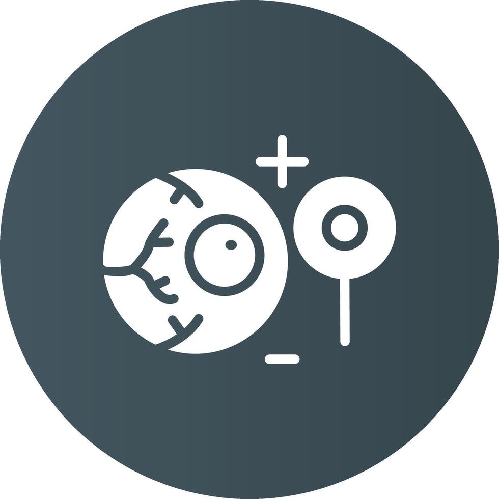 Manual Eye Examination Creative Icon Design vector