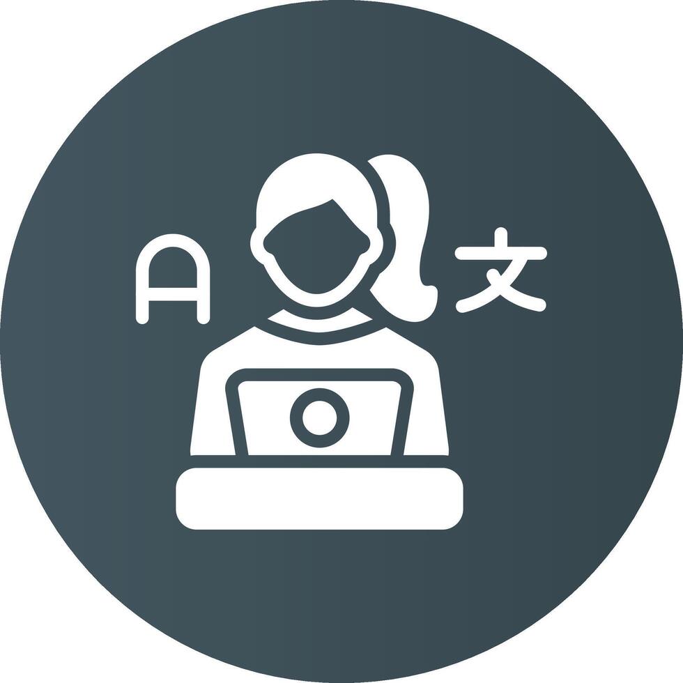 Freelance Translator Creative Icon Design vector