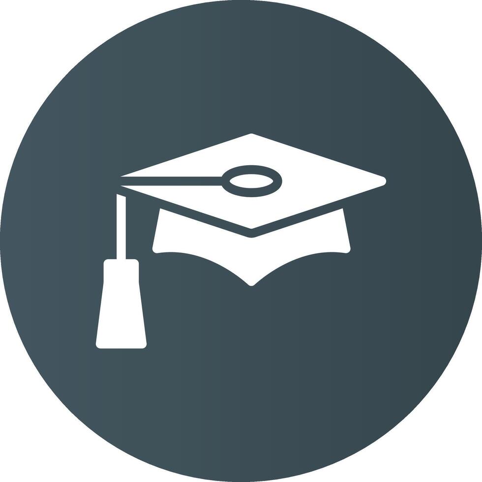 Graduation Cap Creative Icon Design vector