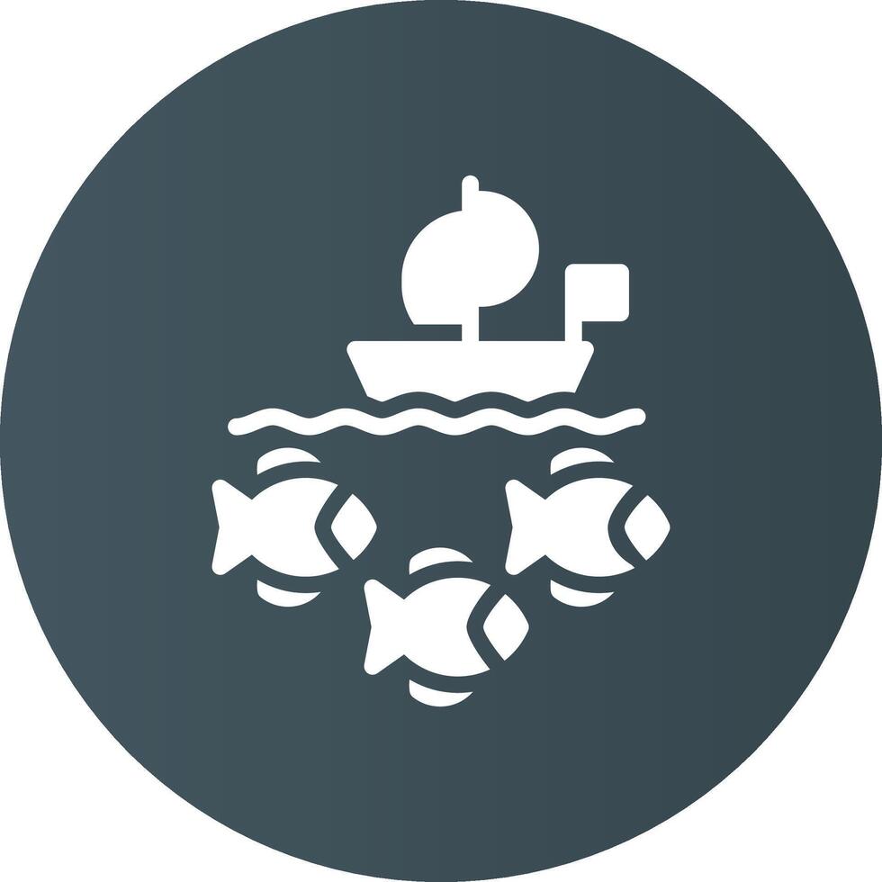 Fishing Boat Creative Icon Design vector