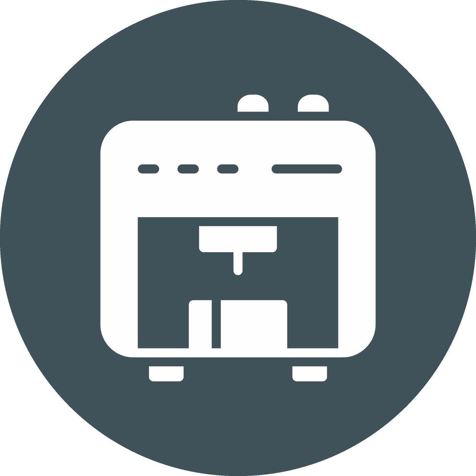 3D Printer Creative Icon Design vector