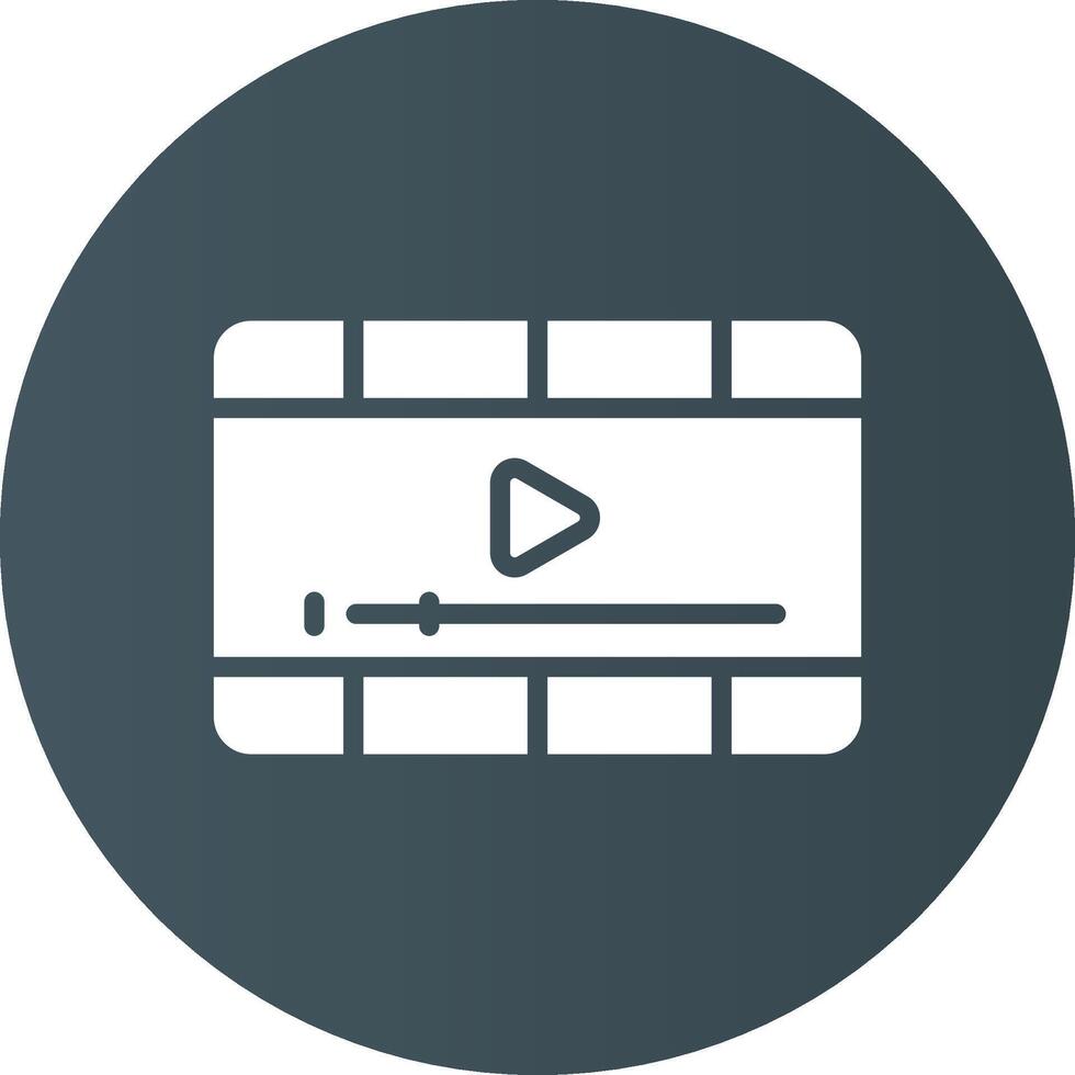 Video Player Creative Icon Design vector