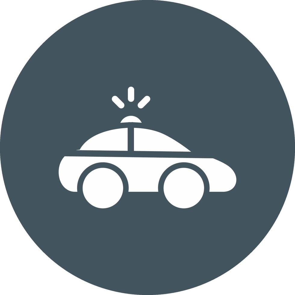 Police Car Creative Icon Design vector