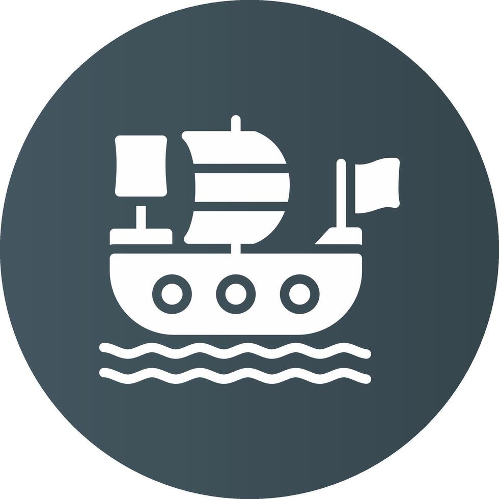 Pirates Ship Creative Icon Design vector