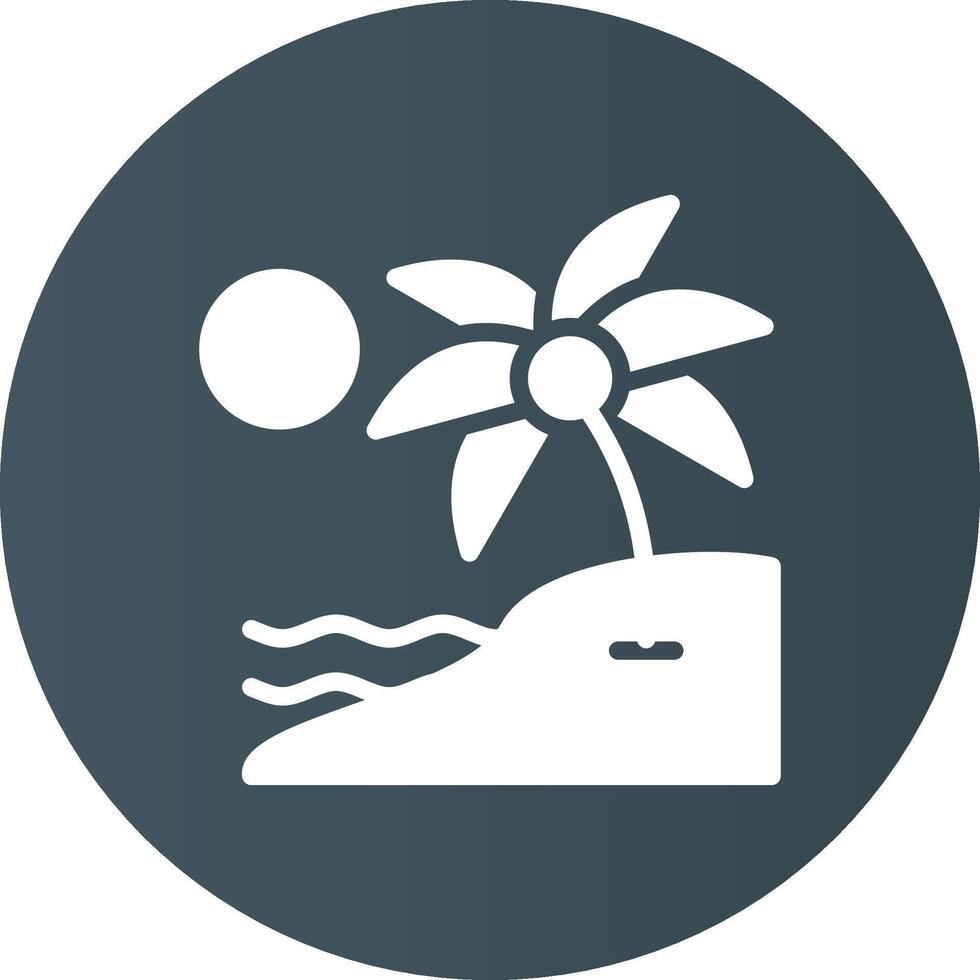 Island Landscape Creative Icon Design vector