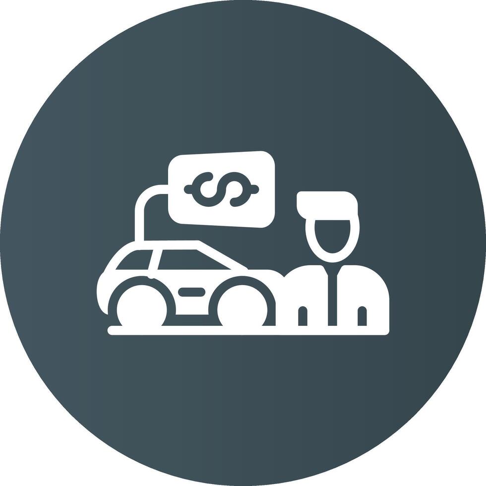 Car Salesman Creative Icon Design vector