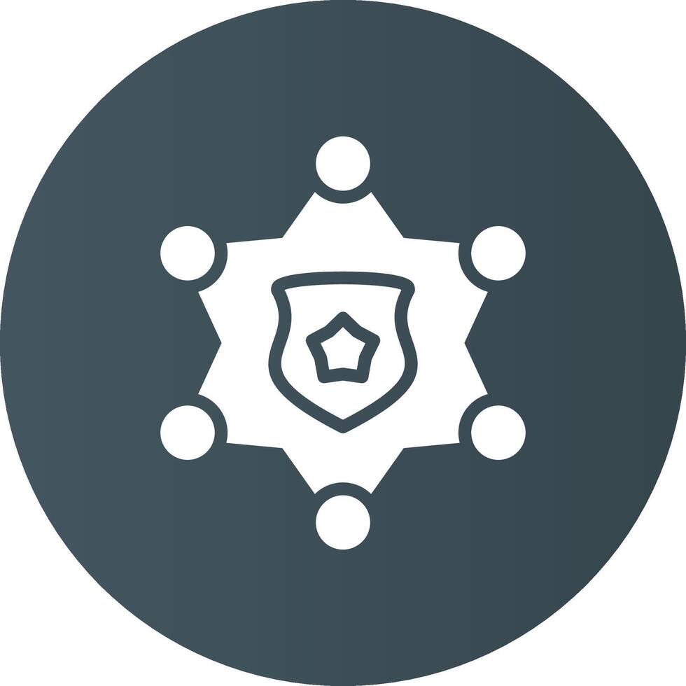 Sheriff Badge Creative Icon Design vector