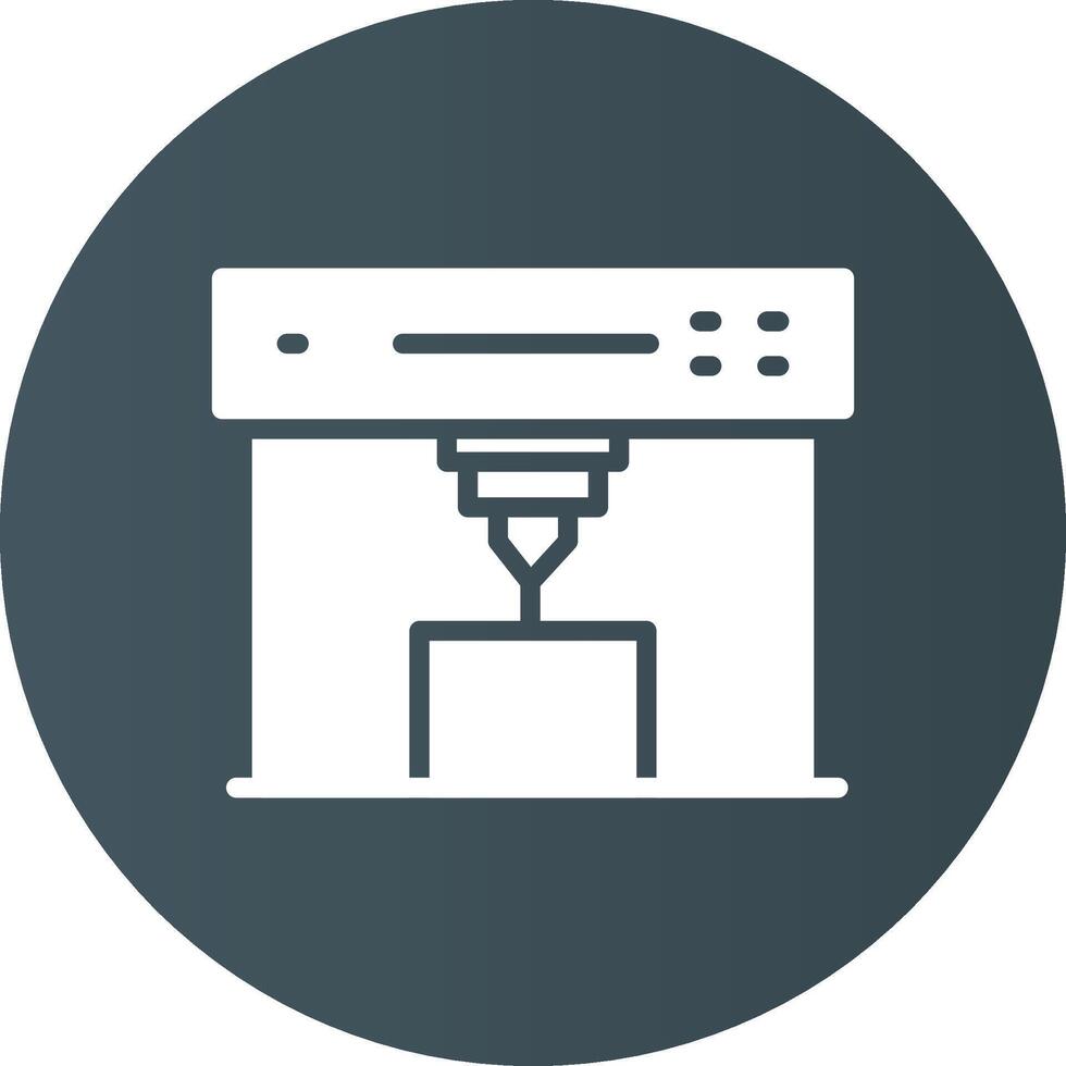 3d Printer Creative Icon Design vector