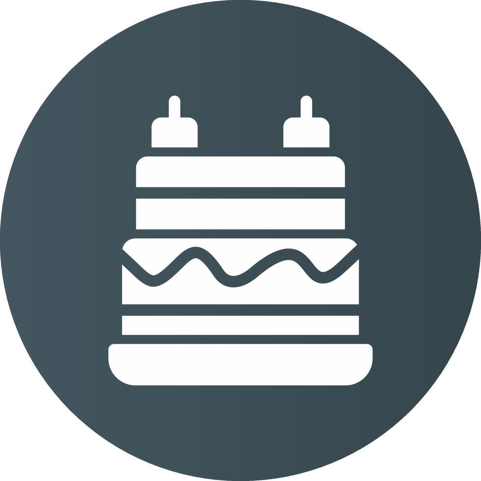 diseño de icono creativo de pastel de cumpleaños vector