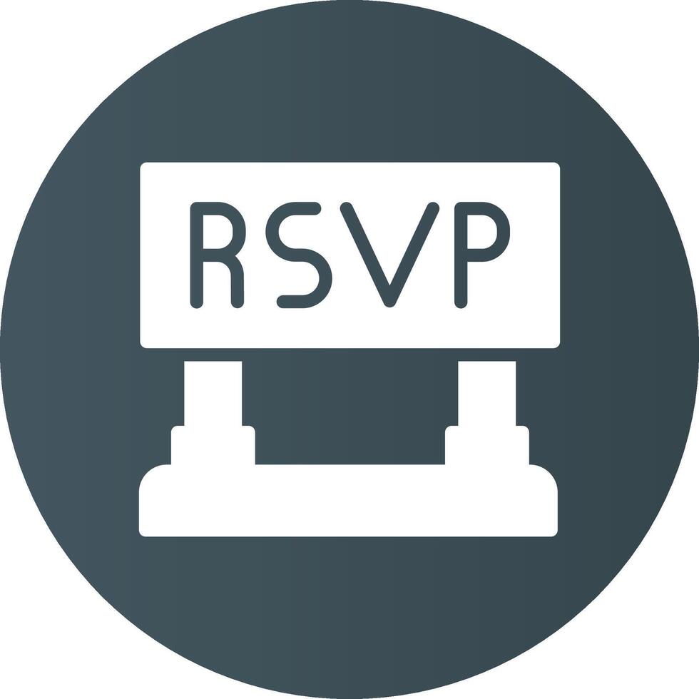 diseño de icono creativo rsvp vector