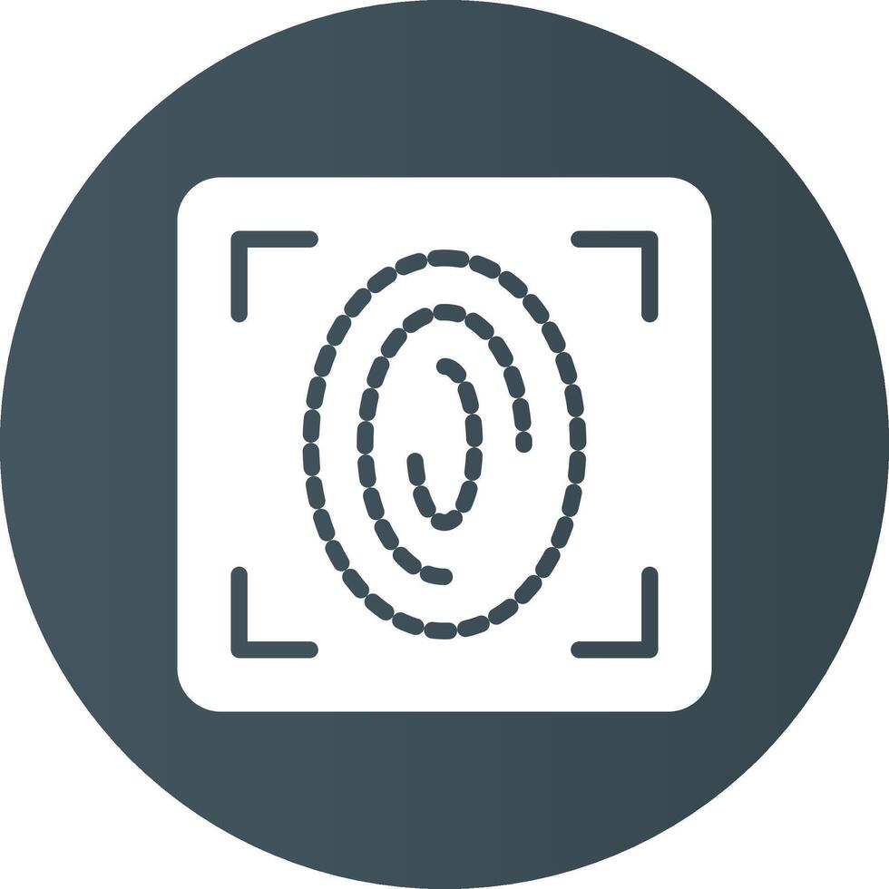 Fingerprint Scan Creative Icon Design vector