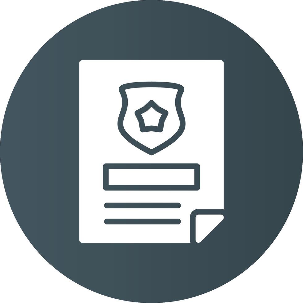 Police Certificate Creative Icon Design vector