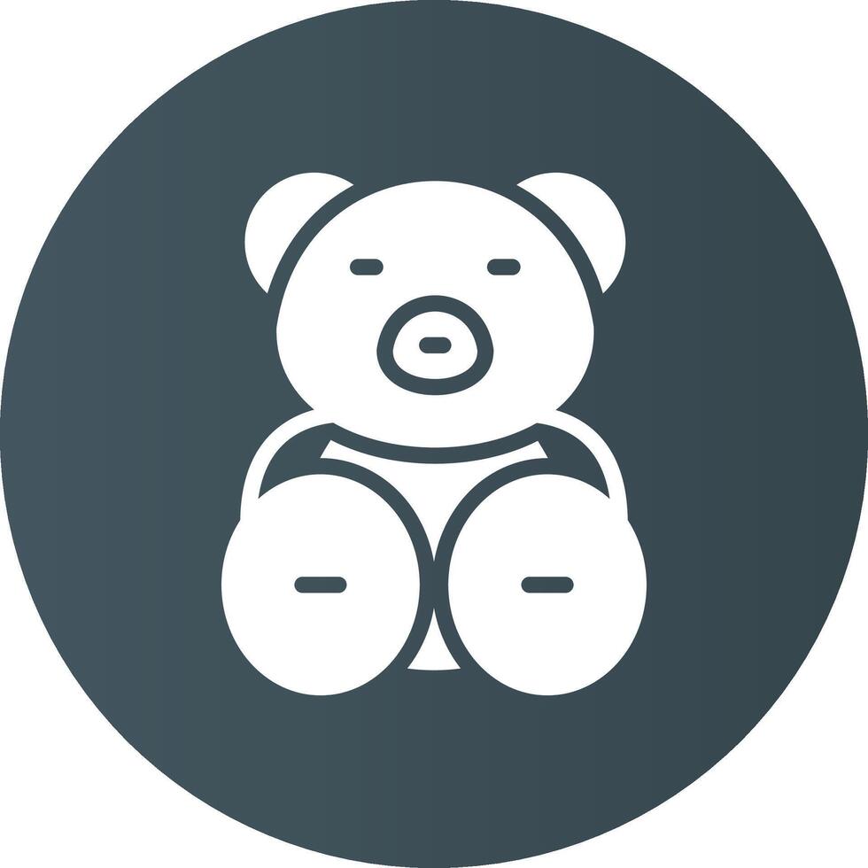 Teddy Bear Creative Icon Design vector