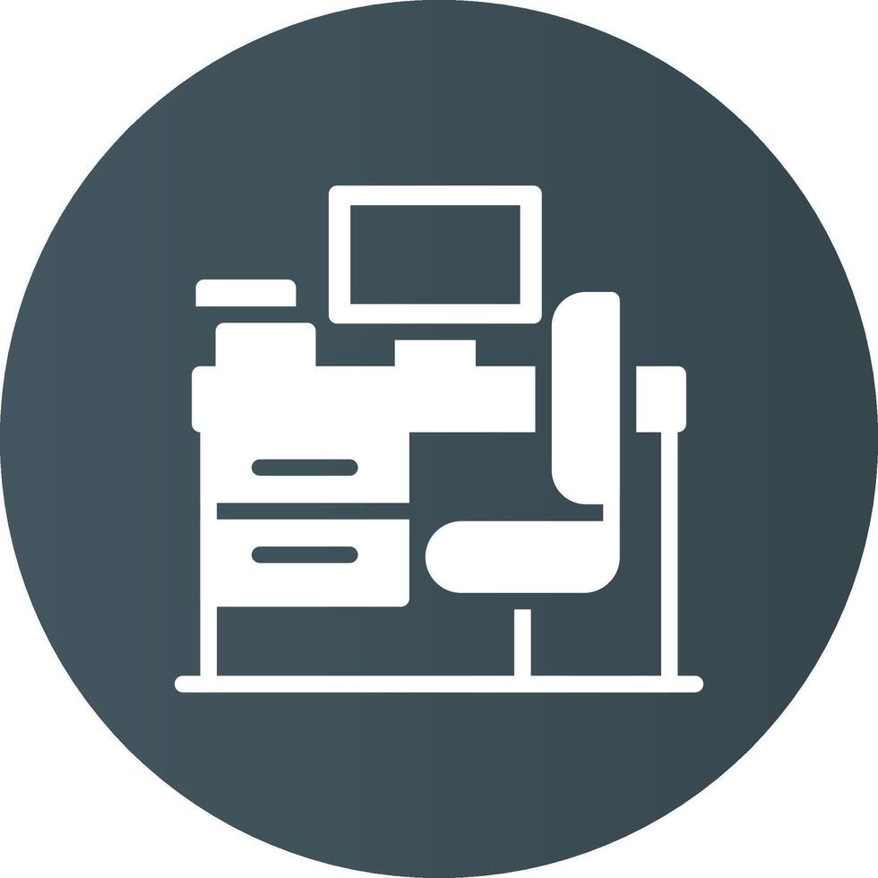 Office Desk Creative Icon Design vector