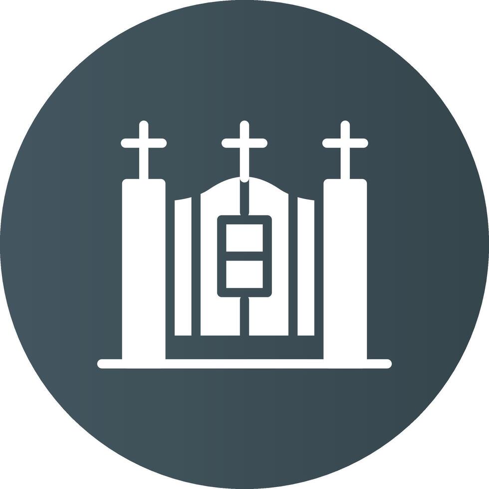 Cemetery Gate Creative Icon Design vector