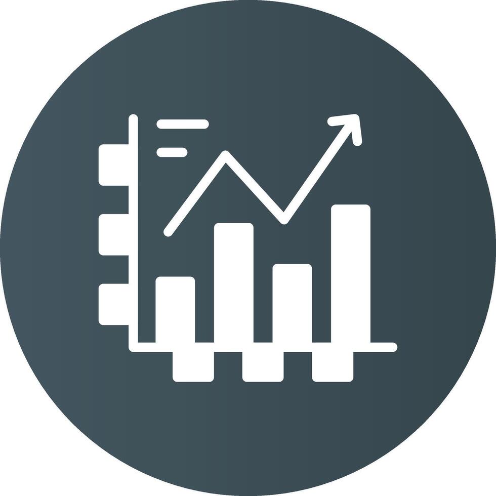 Line Chart Creative Icon Design vector