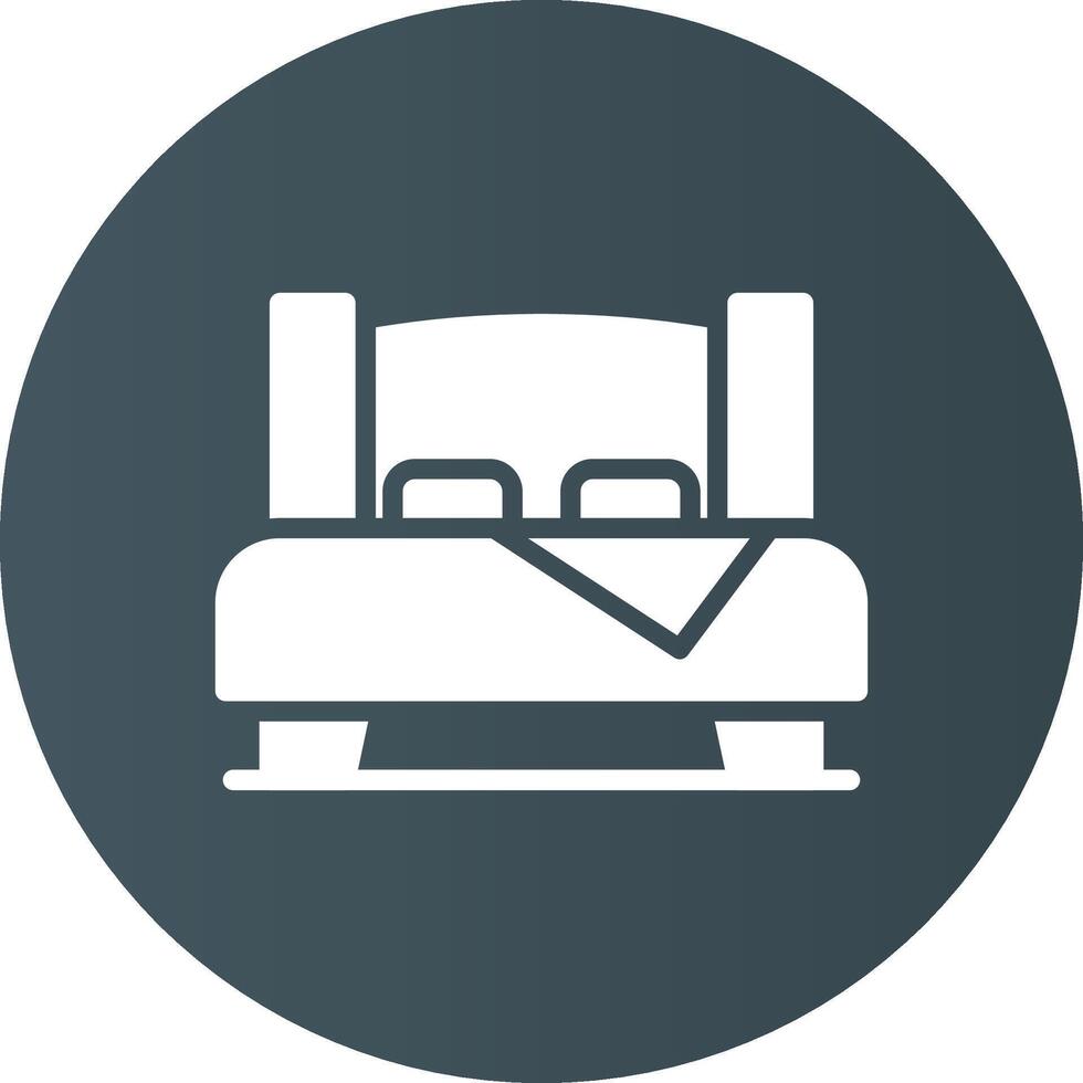 Double Bed Creative Icon Design vector