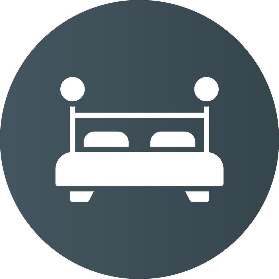 Double Bed Creative Icon Design vector