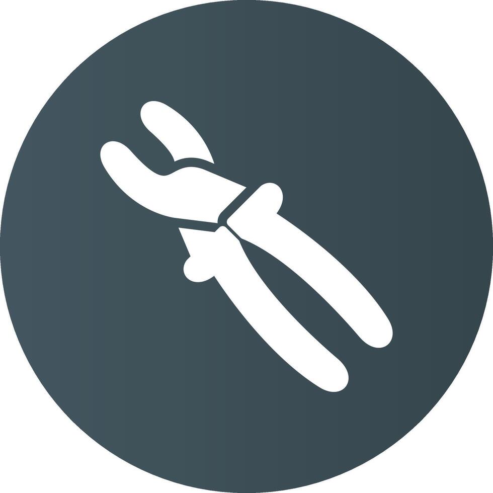 Needle Nose Pliers Creative Icon Design vector