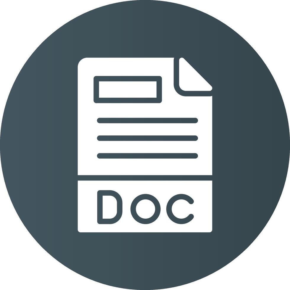 diseño de icono creativo de formato de archivo doc vector