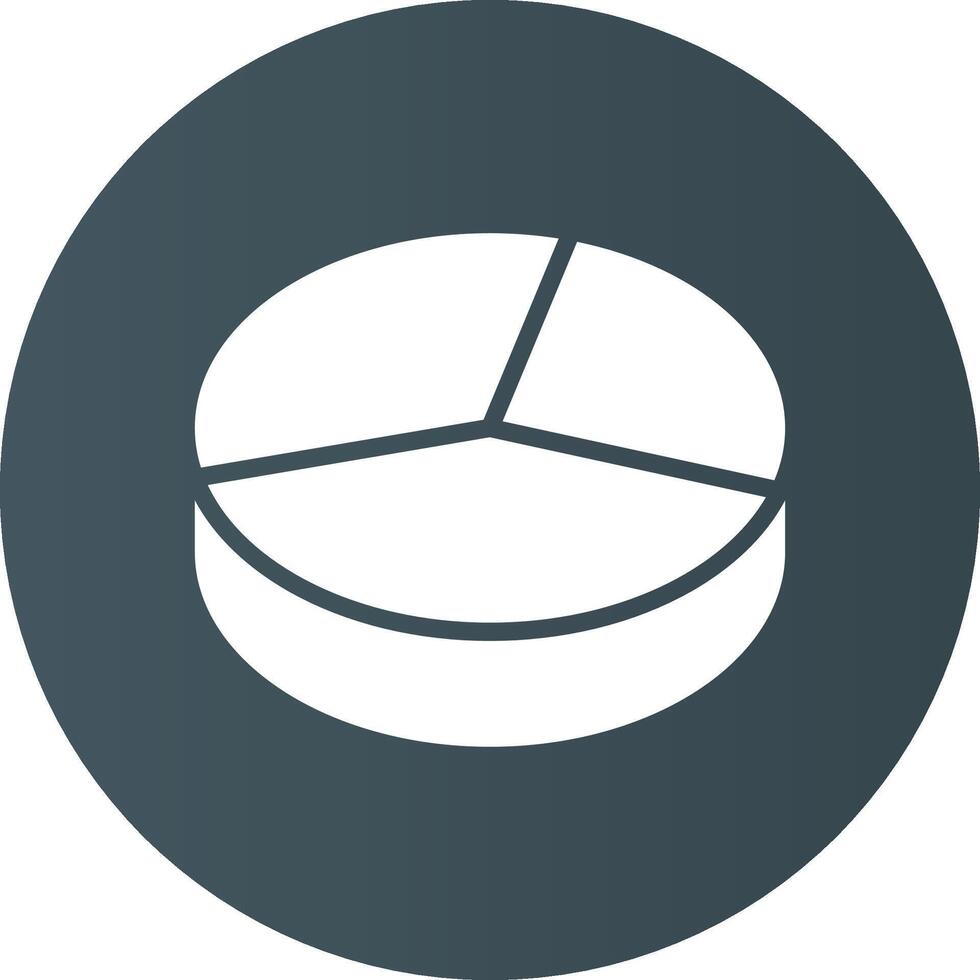 3D Pie Creative Icon Design vector