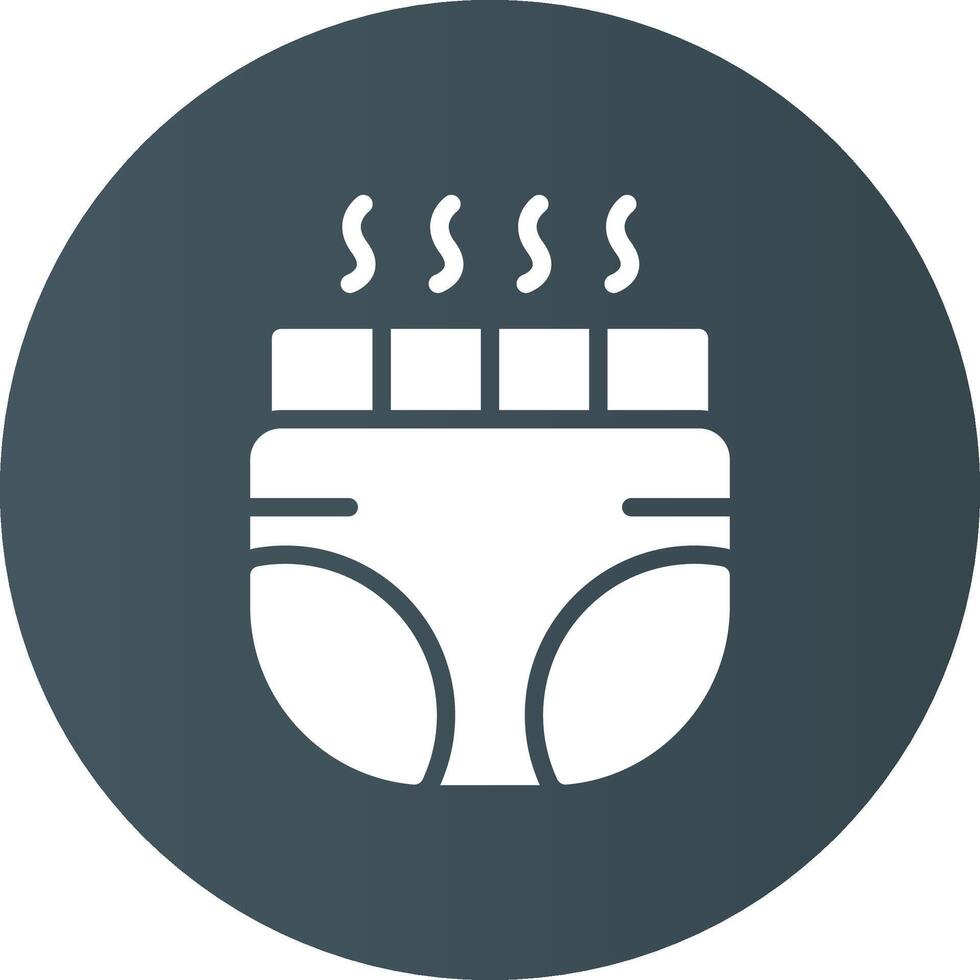 Baby Diaper Creative Icon Design vector