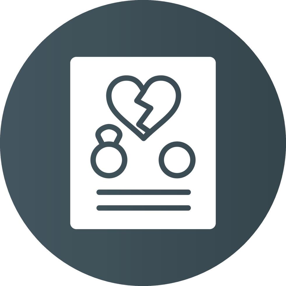 Divorce Creative Icon Design vector