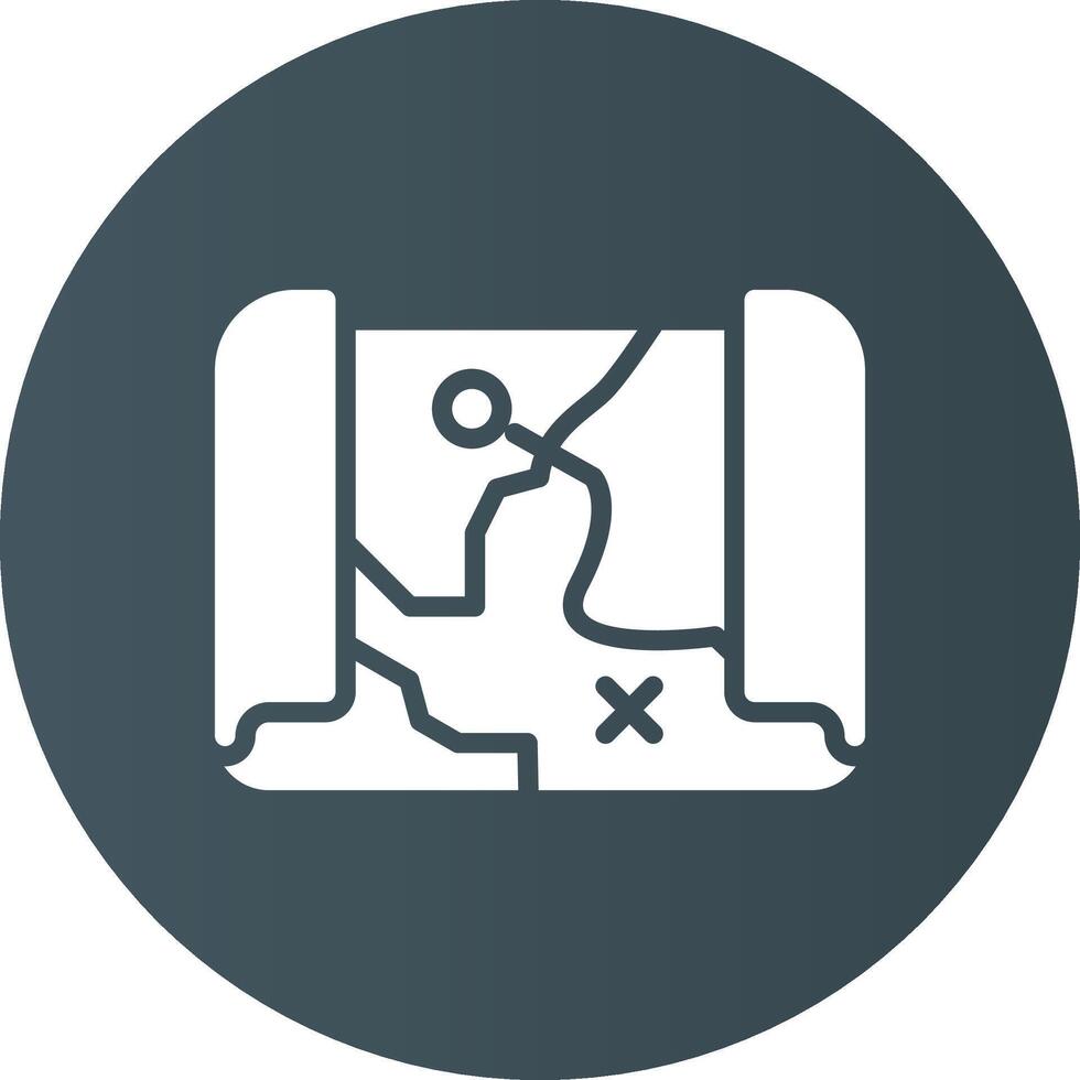 Treasure Map Creative Icon Design vector