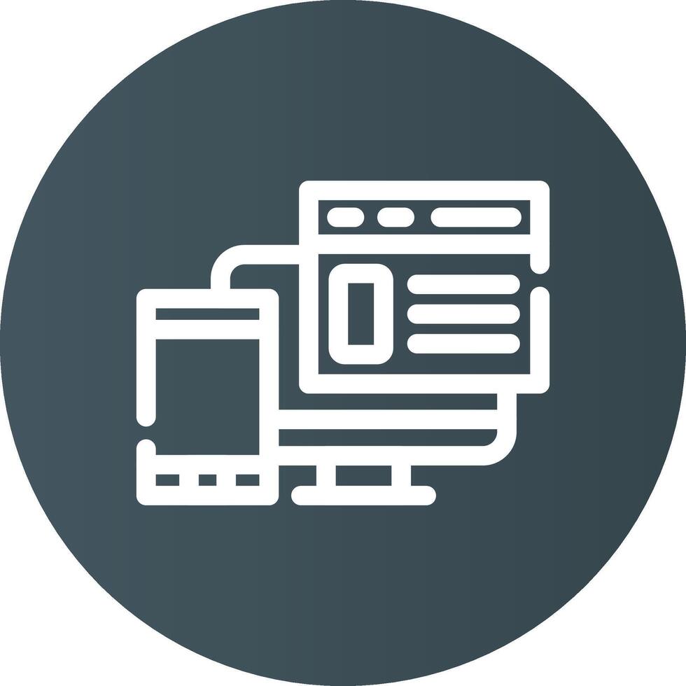 Responsive Website Creative Icon Design vector