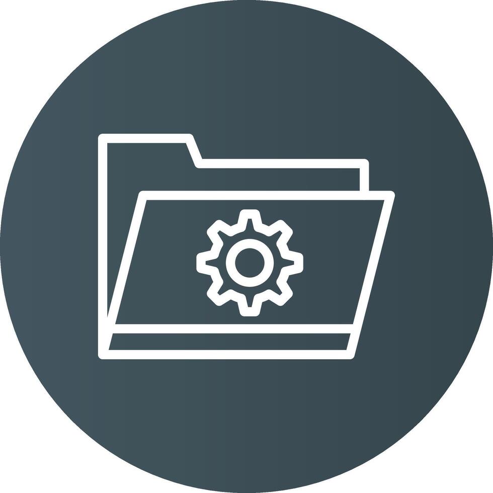 Folder Setting Creative Icon Design vector