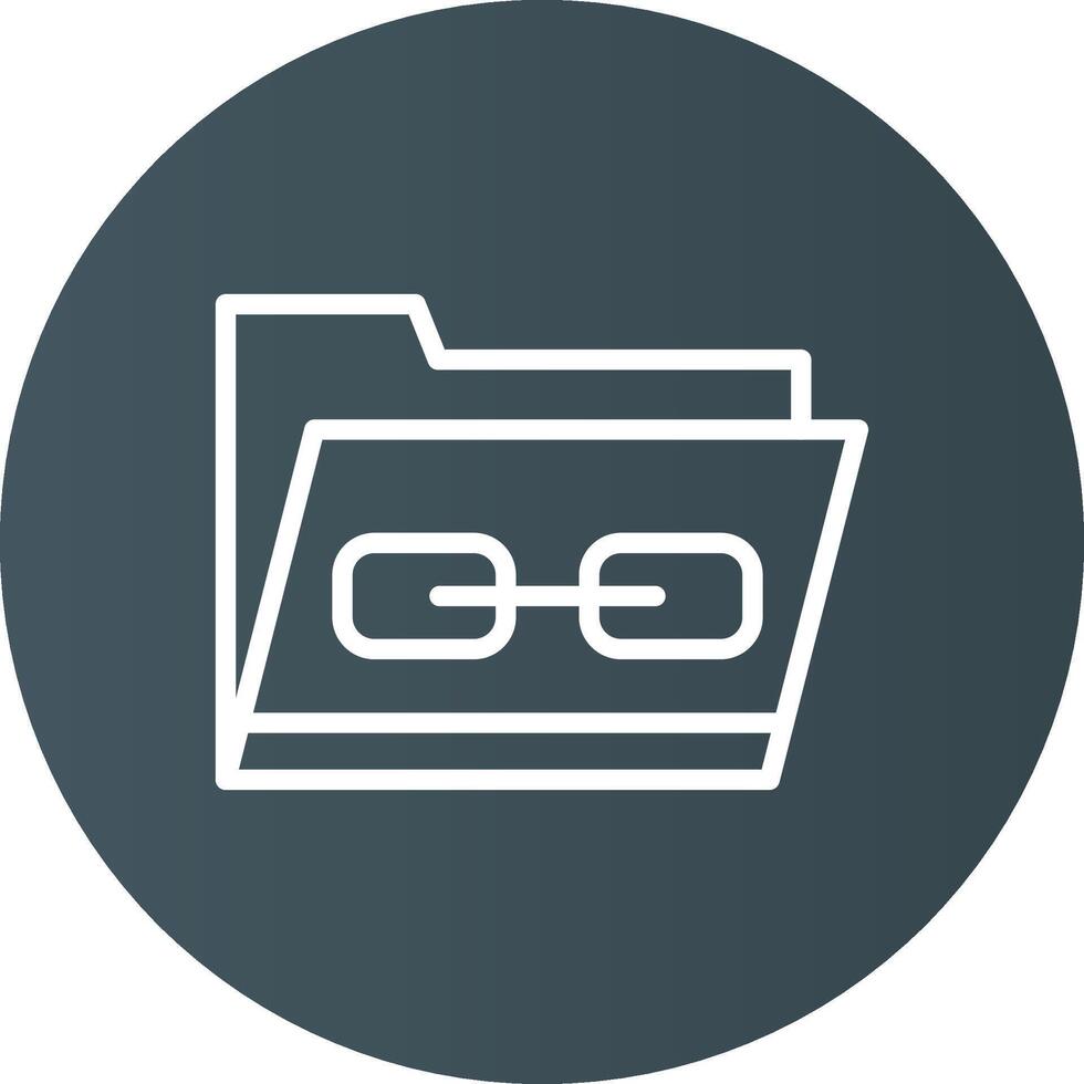 Link Folder Creative Icon Design vector