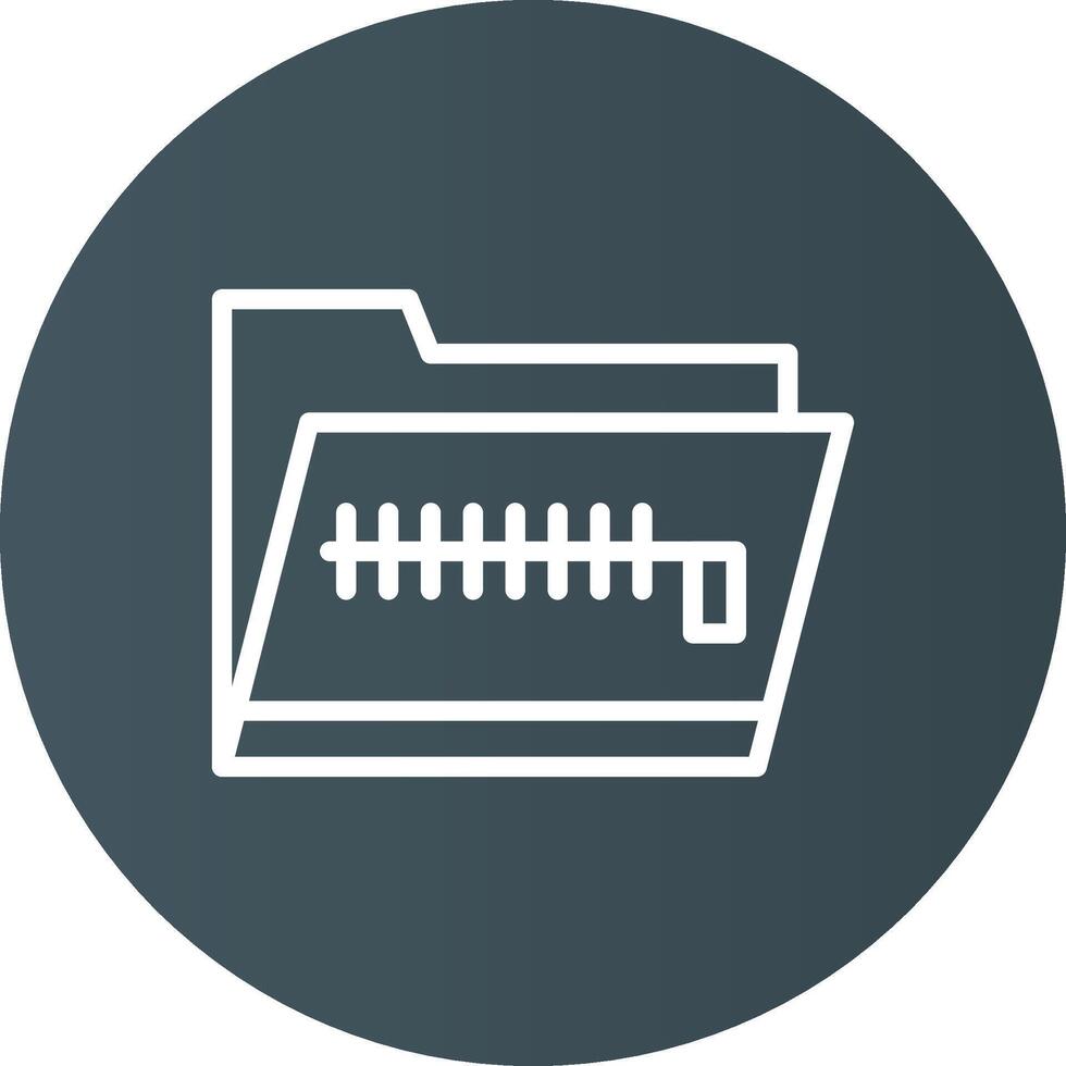Zip Folder Creative Icon Design vector
