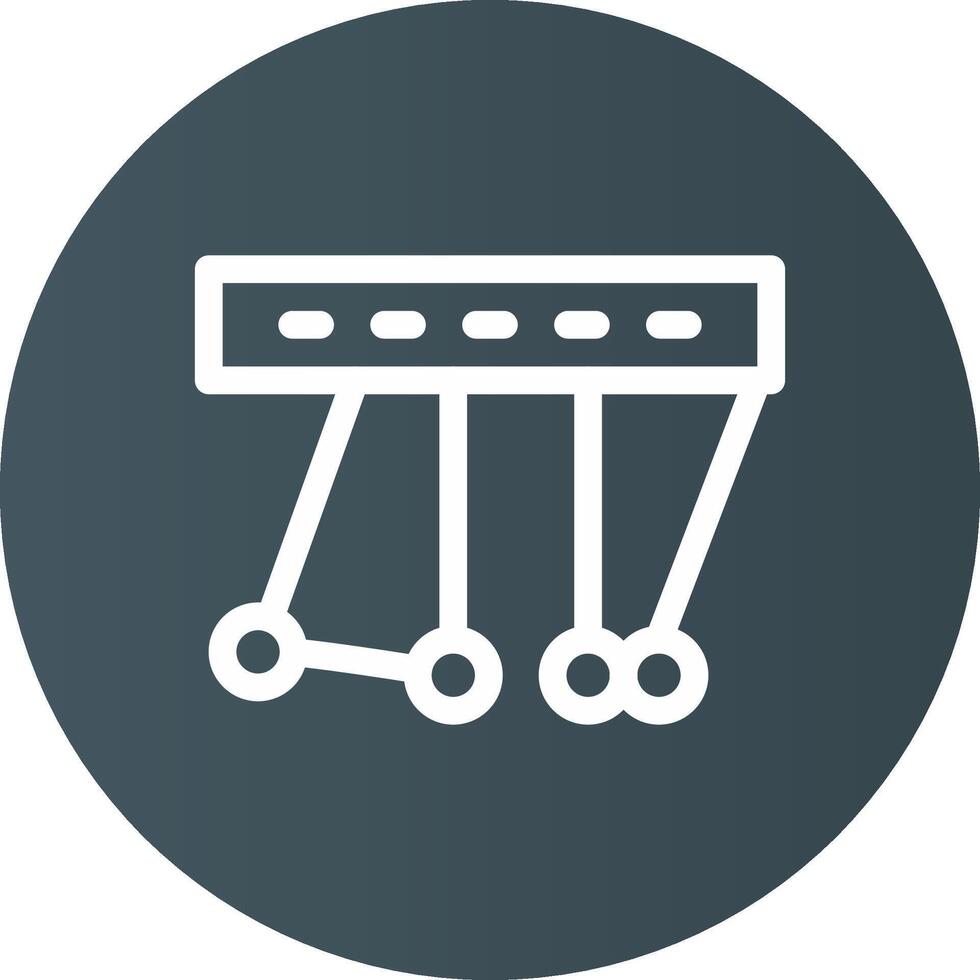 Newton Cradle Creative Icon Design vector
